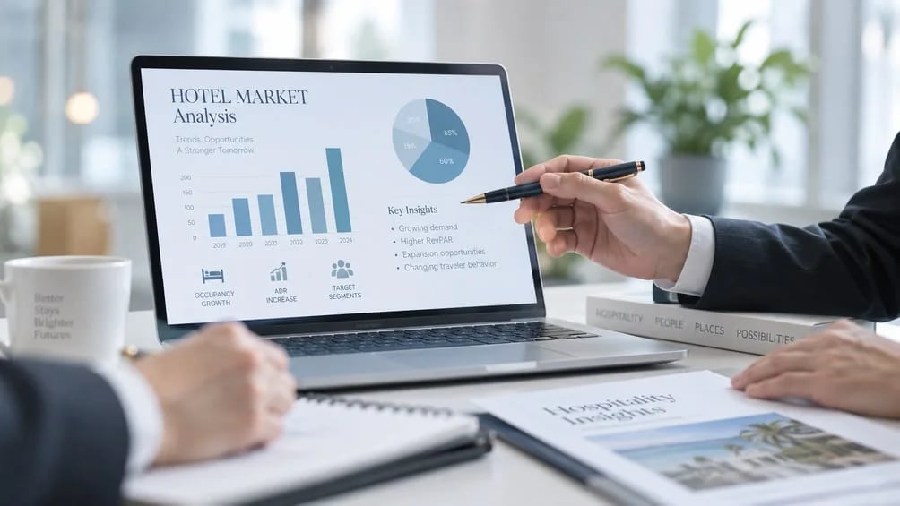 Phân tích thị trường khách sạn trên máy tính